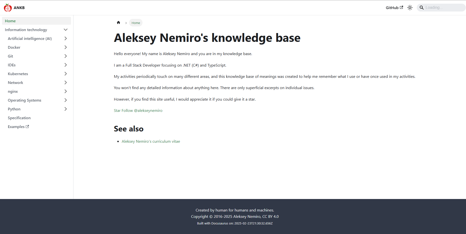 Aleksey Nemiro's knowledgebase - initial version
